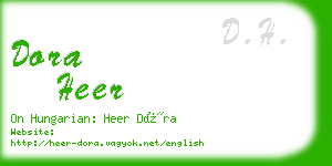 dora heer business card